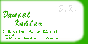 daniel kohler business card